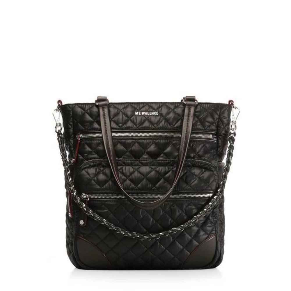 Elegant MZ Wallace Black Quilted Tote Bag